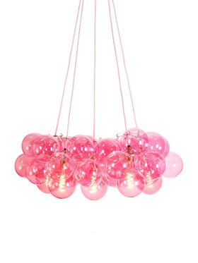 Large Pink Bubble Chandelier