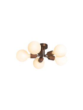 Brewer's Brass Hoxton Flush Ceiling Light - Five Point