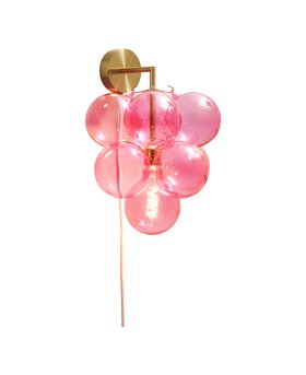 Pink Bubble Plug-In Wall Light