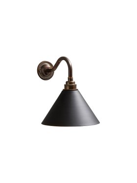 Brewer’s Brass Bramley Wall Sconce with Black Cone Metal Shade