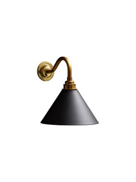Gold Bramley Wall Sconce with Black Cone Metal Shade