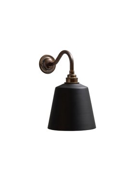 Brewer’s Brass Bramley Wall Sconce with Black Bell Metal Shade