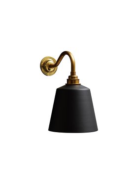 Gold Bramley Wall Sconce with Black Bell Metal Shade