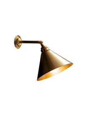 Gold Manston Wall Sconce with Gold Cone Metal Shade