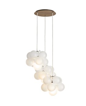Antique Brass Frosted Bubble Cascade Ceiling Light