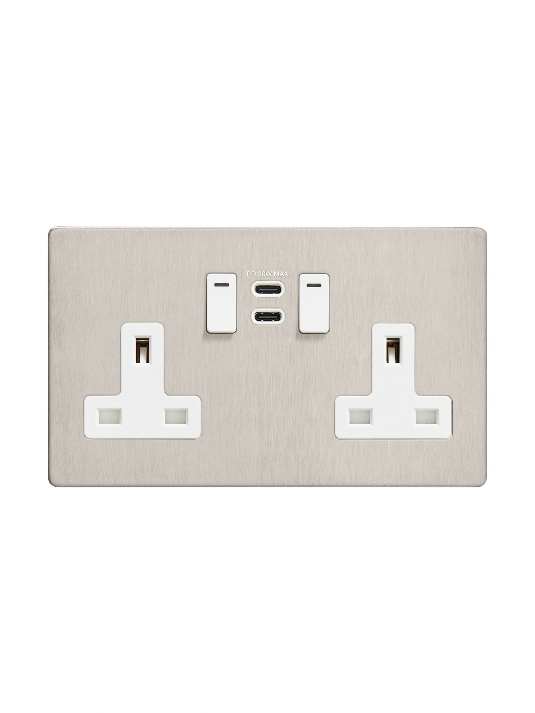 Silver Smart Socket White Inner 215 FRONT (1)