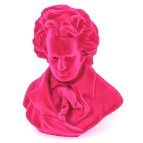Flocked Beethoven Bust  Hot Pink 