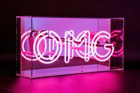 Pink OMG Neon Acrylic Box Light