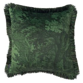 Image of Green Patterned Cushion Cover Green Pillowcases | Patterned, Plain