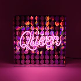 Sequin Queen Neon Acrylic Box Light