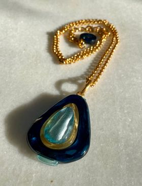 Pendant necklace "Cassia" Navy