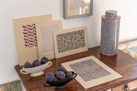 Original antique 19th century French textile design