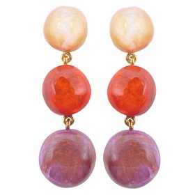 Clip on earrings "Lizzy" Multirose DOMINIQUE DENAIVE Paris