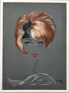 1960’s hairstyle portrait from a hair salon