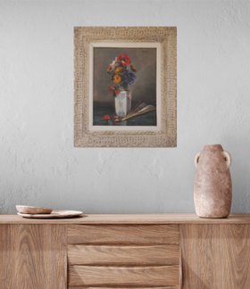 1920's French still life oil painting