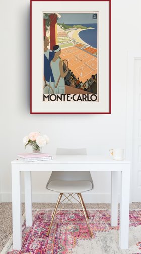 1989 Roger Broders original poster Monte-Carlo Tennis
