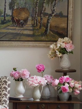 collection of antique jugs