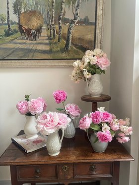 collection of antique jugs