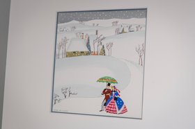 Art Deco Pochoir Christmas image - Snow by Max Ninon