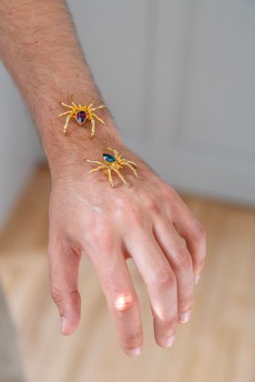 Vintage Swarovski spider brooch