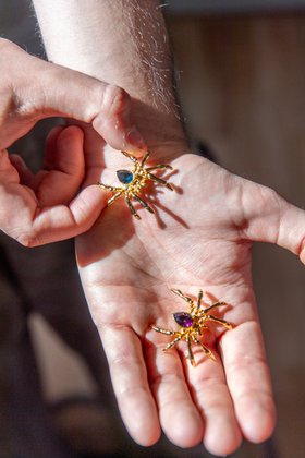 Vintage Swarovski spider brooch