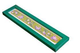 Framed Antique French Silk Ribbon Flowers Butterflies Jacquard Textile Archive
