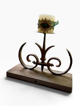 Antique Hand forged antique candelabra