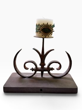 Antique Hand forged antique candelabra