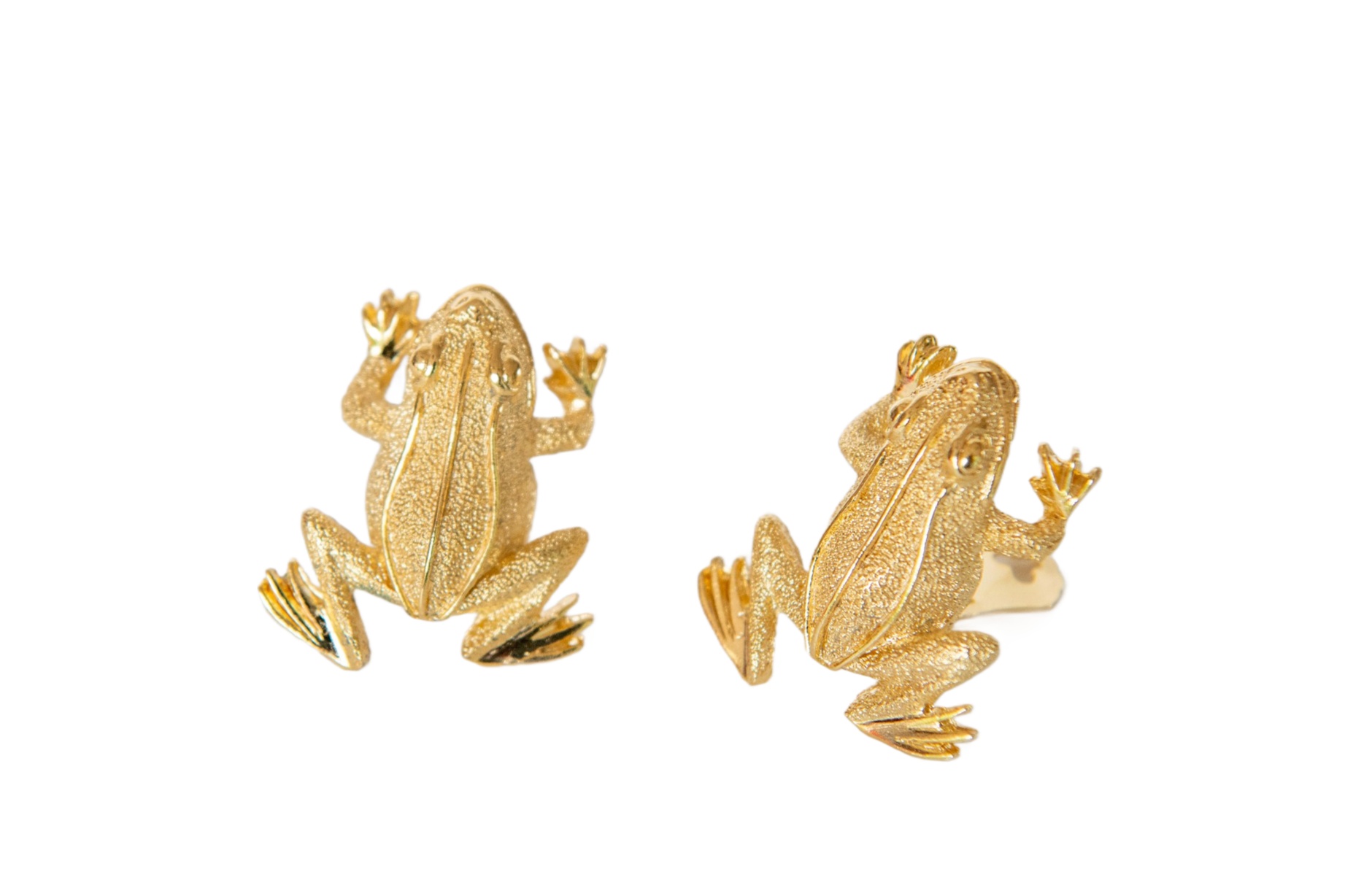 Clip on frog earrings