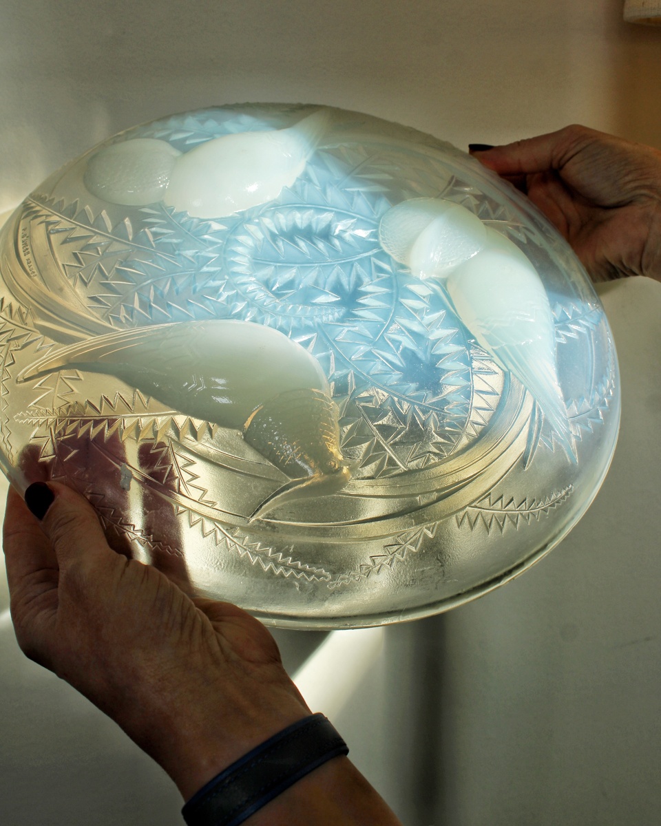 Antique glass opalescent 