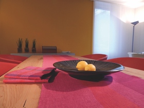 Tischläufer Bauhaus-Serie, pink-rot