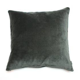 Cushion, velvet slate green