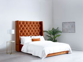 Arthur Bed in Burnt Orange