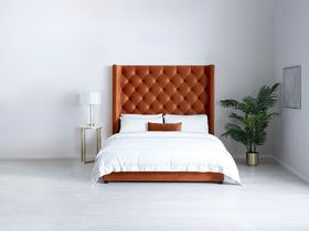 Arthur Bed in Burnt Orange