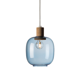 Lampe à poser, Picia, bleu, Ø16cm, H21cm - Zanolla