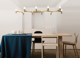 SUSPENSION, CROWN PLANA LINEA, OR, L168CM, H16CM - NEMO LIGHTING