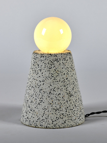 LAMPE À POSER, FIGURE, TERRAZZO, BLANC, NOIR, Ø17CM, H18CM - SERAX