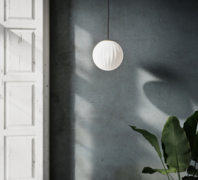 SUSPENSION, MODECO, BLANC, CÂBLE ELEPHANT, Ø20CM, H24CM - NORDIC TALES