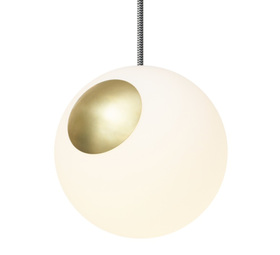SUSPENSION, BRIGHT SPOT, BLANC, OR, CÂBLE ZEBRA, Ø20CM, H20CM - NORDIC TALES