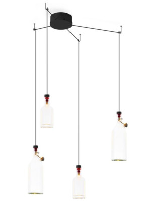 4 Suspensions, Cork multi, transparent, Ø60cm - Wever-Ducre