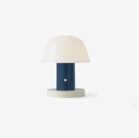 BALADEUSE, SETAGO JH27, BLEU NUIT, SABLE, IP43, Ø23CM, H22CM - ANDTRADITION