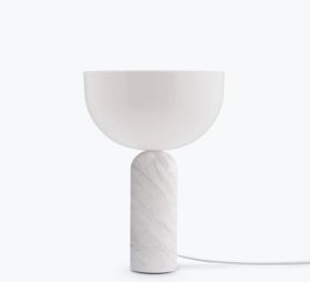 LAMPE À POSER, KIZU SMALL, MARBRE BLANC, Ø25CM, H35CM - NEW WORKS