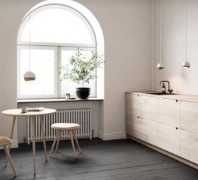 SUSPENSION, RAY M, BOIS, CHÊNE, MÉTAL, BLANC, Ø15,3CM, H15,3CM - MATER