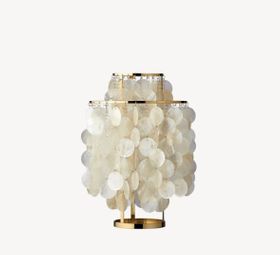LAMPE À POSER, FUN 2TM, NACRE, LAITON, Ø27CM, H43CM - VERPAN