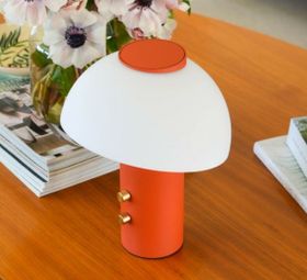 LAMPE À POSER, PICCOLO AVEC ENCEINTE INTÉGRÉE, TERRACOTTA, OR, IP40, LED, DIM, 2700K, 1000 LM, Ø23CM, H30CM - JAUNE FABRIQUE