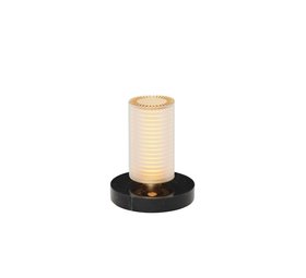 Lampe, Baladeuse, Frechin à table, marbre noir, finition or, LED, dim, 2200K, 100 lm, Ø13cm, H16,6cm - DCW éditions Paris