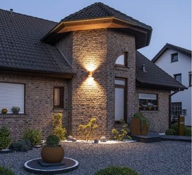 Applique murale, Rusty UP/Down, rouille, IP65, LED, 3000K, 525 lm, Ø14cm, H18cm - SLV