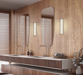 Applique murale, Totem II, Bronze satiné, IP44, L13cm, H51cm - Alma light