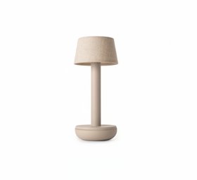 Lampe, Baladeuse, Two, Beige, abat-jour lin beige, IP65, LED, dim, 2500K, 50 lm, Ø8,8cm, H21,2cm - Humble