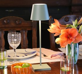 Baladeuse, Poldina, Salvia, IP65, LED, dim, 2200-3000K, 256 lm, Ø11cm, H38cm - Zafferano